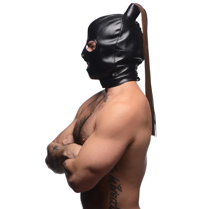 Couples Strict Ponytail Bondage Hood