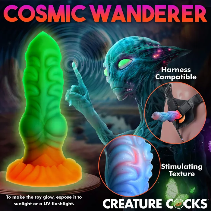 Creature Cocks Dildos Alien Invader GlowInTheDark Silicone Dildo