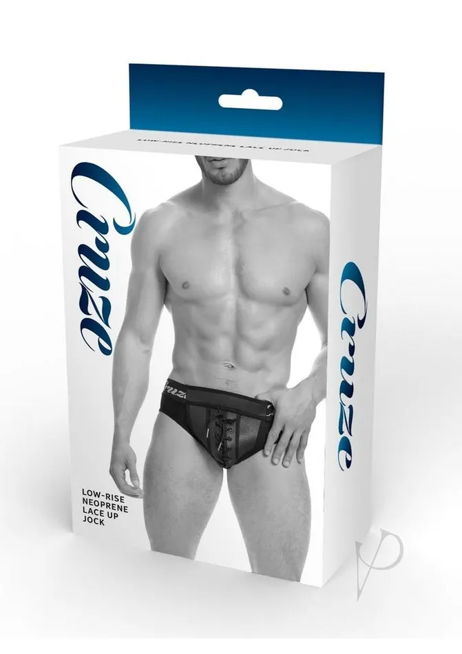Cruze Anal Cruze KickOff Lace Up Jock Brief LargeXLarge Black
