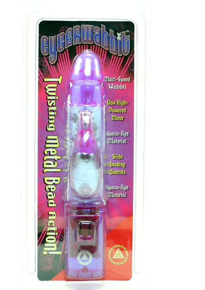 Cyberwabbit Vibrators Cyberwabbit With Twisting Metal Bead Action Purple