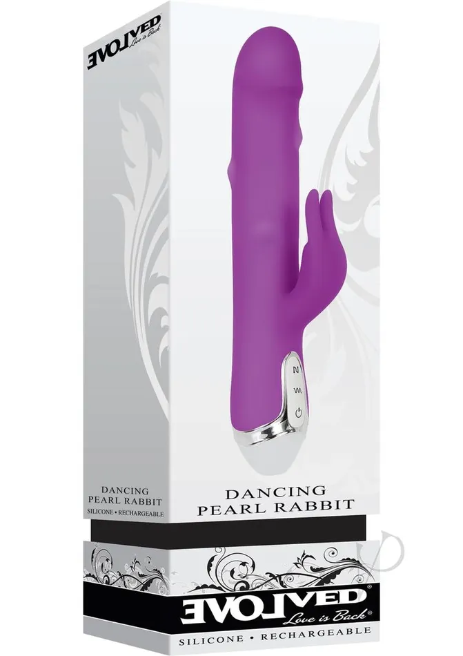 Dancing Pearl Rabbit Rechargeable Silicone Rabbit Vibrator Purple Evolved Vibrators Dancing Pearl Rabbit Rechargeable Silicone Rabbit Vibrator Purple Evolved Vibrators
