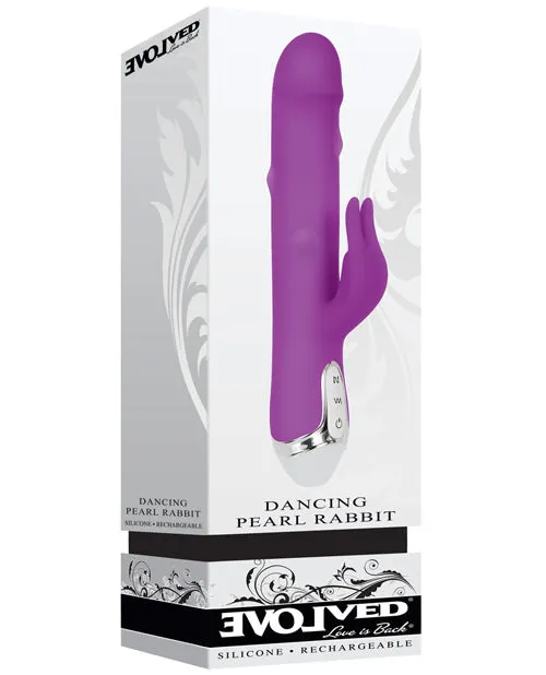 Dancing Pearl Rabbit Rechargeable Silicone Rabbit Vibrator Purple Evolved Vibrators