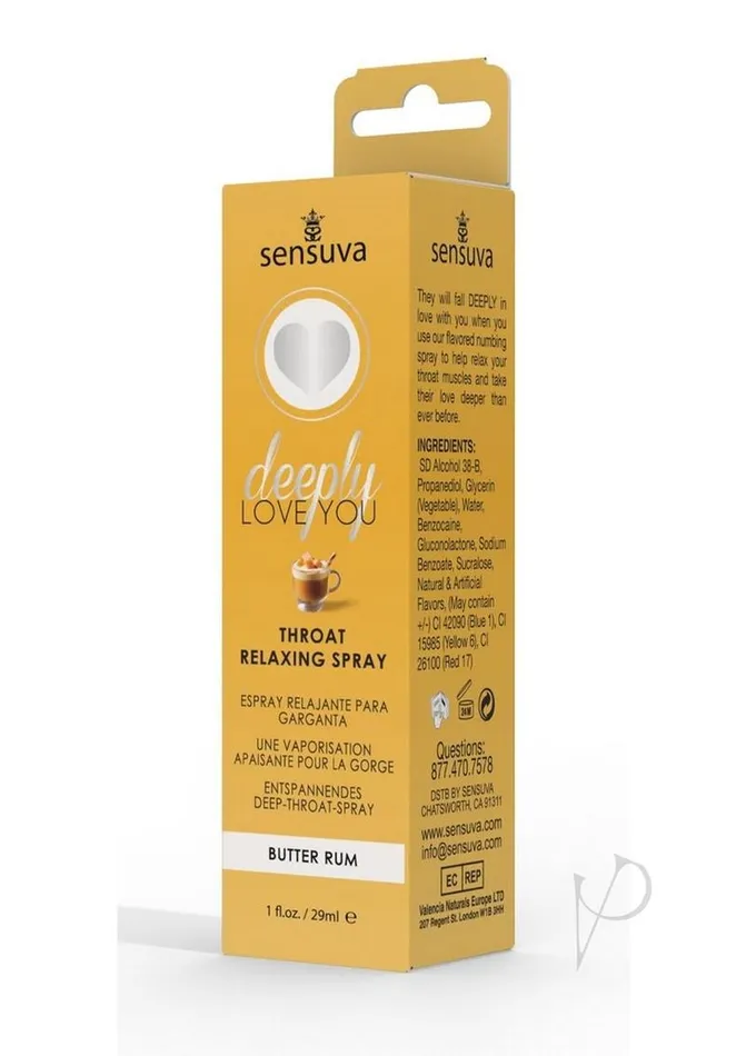 Deeply Love You Throat Relaxing Spray Butter Rum 1oz Deeply Love You Vibrators Deeply Love You Throat Relaxing Spray Butter Rum 1oz Deeply Love You Vibrators