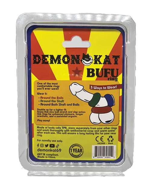 Demon Kat Anal Demon Kat BuFu Ring Black Demon Kat Anal Demon Kat BuFu Ring Black