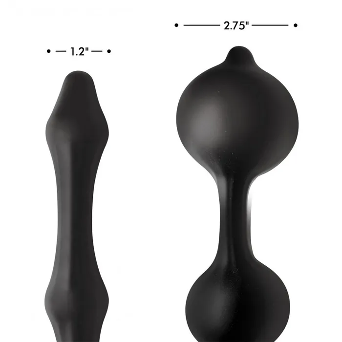 Devils Rattle Inflatable Silicone Anal Plug with Cock and Ball Ring Master Series Male Sex Toys