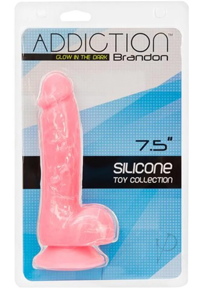 Dildos Addiction Addiction Toy Collection Brandon Silicone GlowInTheDark Dildo with Balls 75in Pink Dildos Addiction Addiction Toy Collection Brandon Silicone GlowInTheDark Dildo with Balls 75in Pink