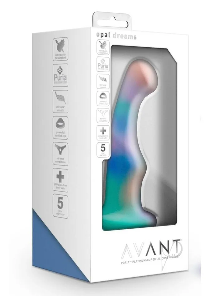 Dildos Avant Avant Opal Dreams Silicone Dildo Aqua
