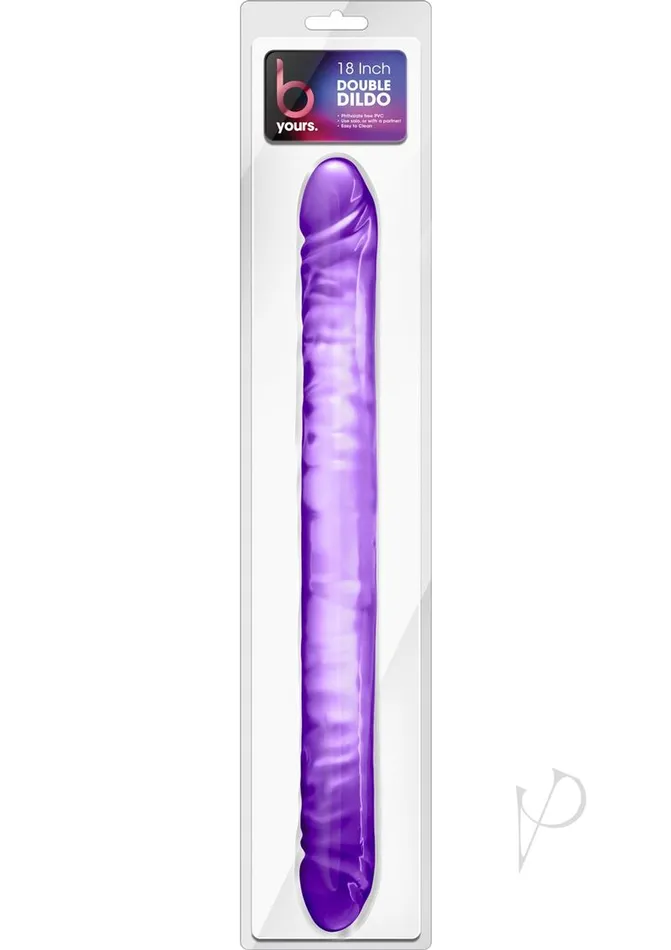 Dildos B Yours B Yours Double Dildo 18in Purple