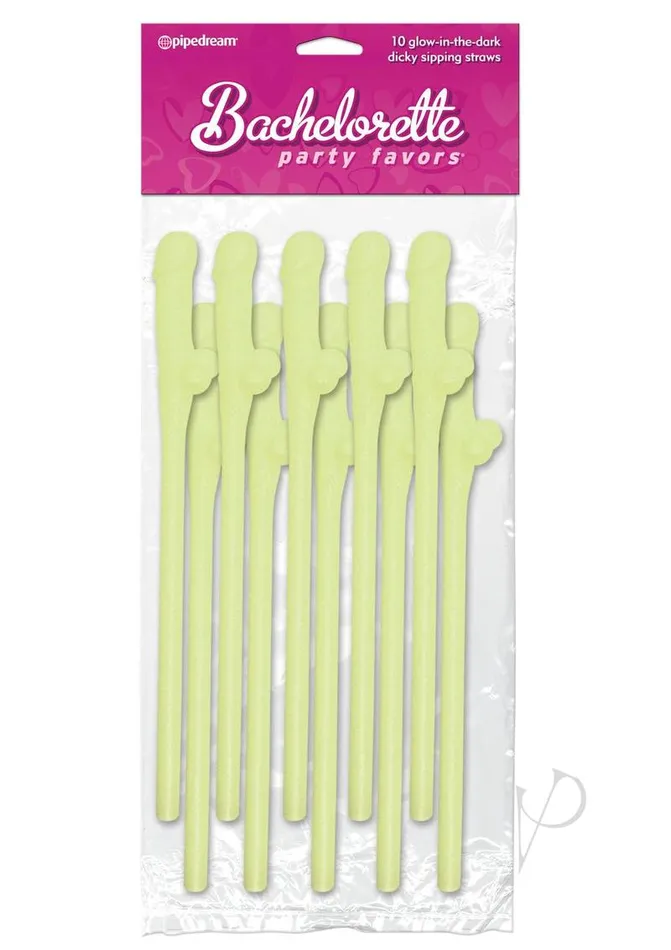 Dildos Bachelorette Party Favors Bachelorette Party Favors Dicky Sipping Straws Glow in the Dark