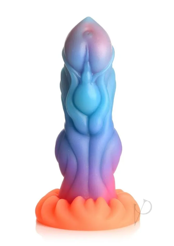 Dildos Creature Cocks Creature Cocks Alien Invader Glow in the Dark Silicone Dildo Multicolor