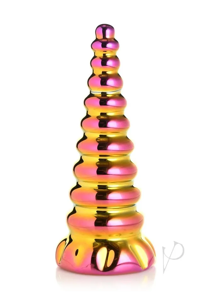 Dildos Creature Cocks Creature Cocks Twilight Rainbow Glass Dildo Multicolor