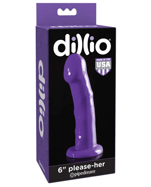 Dildos Dillio PleaseHer Dildo 6in Purple Dillio