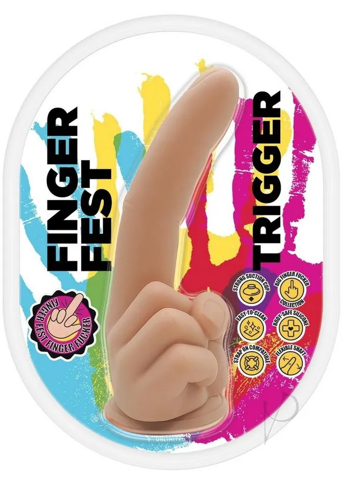 Dildos Finger Fest Finger Fest Trigger Silicone Dildo Vanilla