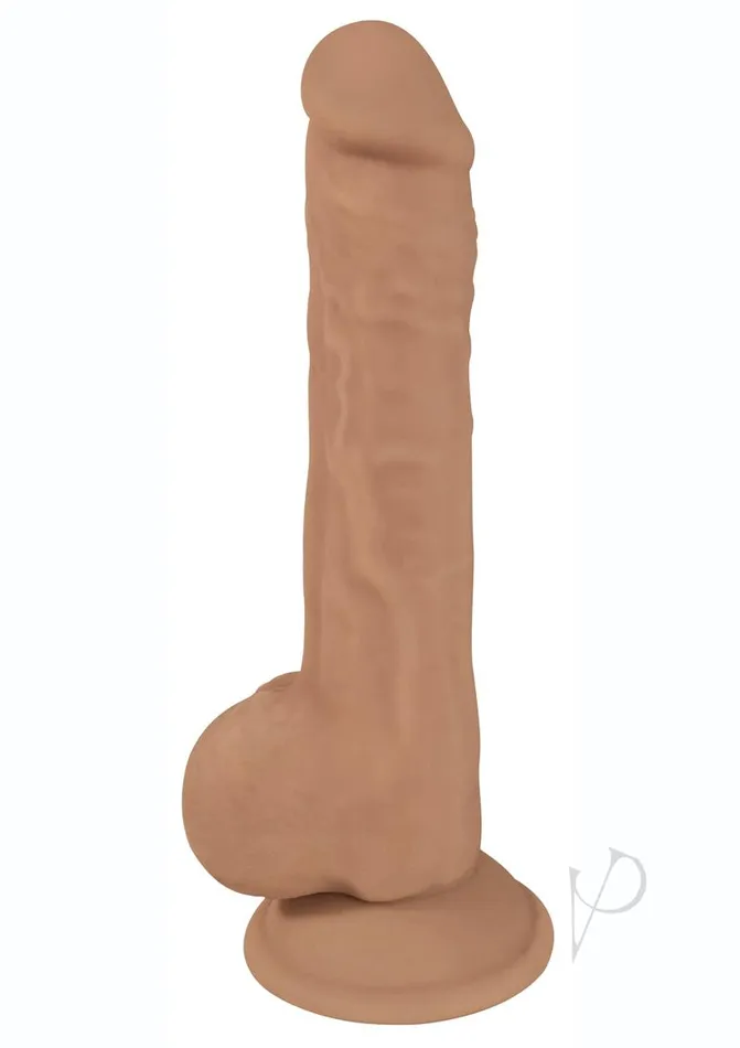 Dildos Fleshstixxx Dual Density Silicone Bendable Dong with Balls 9in Caramel Flesh Stixxx