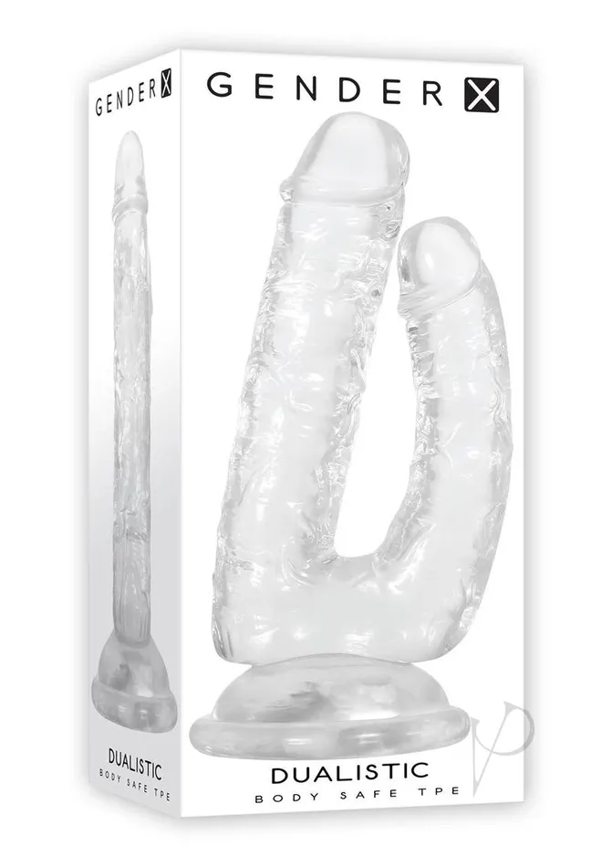 Dildos Gender X Gender X Dualistic DoubleShafted Dildo 9in Clear