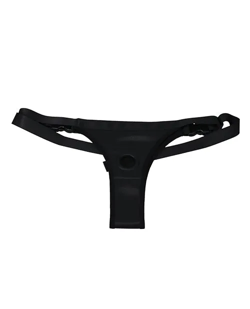 Dildos In A Bag In a Bag Vegan Leather Silicone Harness and Dong Black Dildos In A Bag In a Bag Vegan Leather Silicone Harness and Dong Black