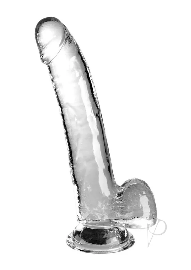 Dildos King Cock King Cock Clear Dildo with Balls 9in Clear