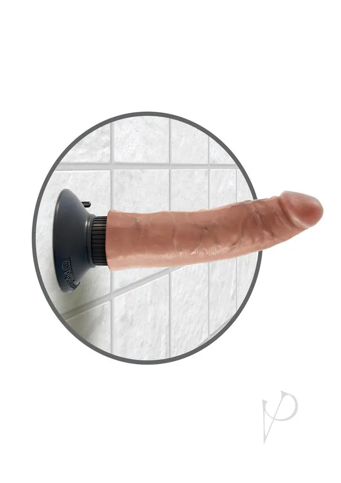 Dildos King Cock King Cock Vibrating Dildo 7in Caramel