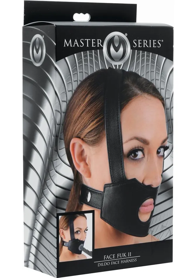 Dildos Master Series Face Fuk II Dildo Face Harness Black Master Series