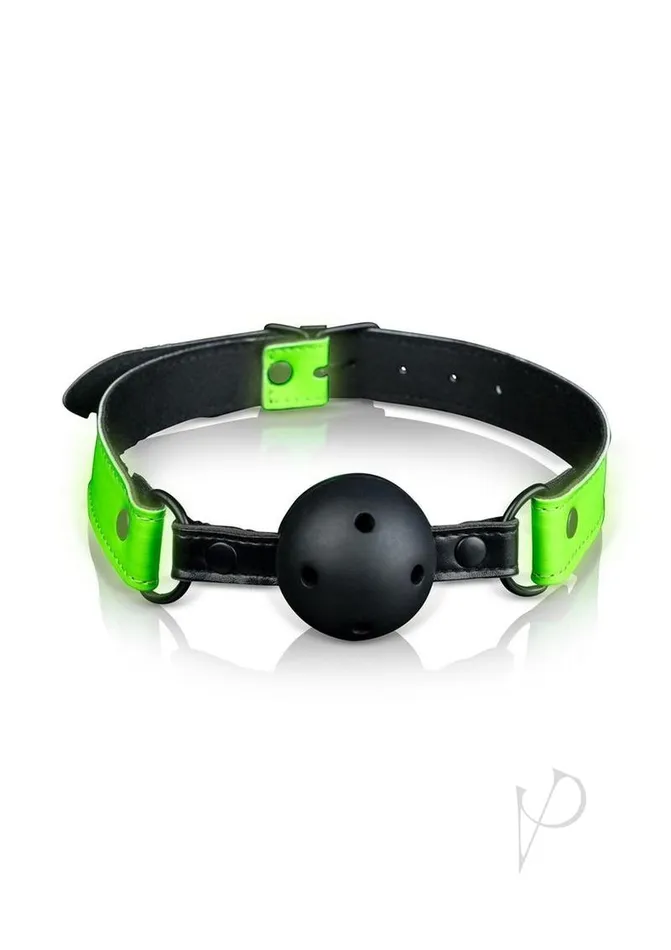 Dildos Ouch Ouch Breathable Ball Gag Glow in the Dark Green Dildos Ouch Ouch Breathable Ball Gag Glow in the Dark Green
