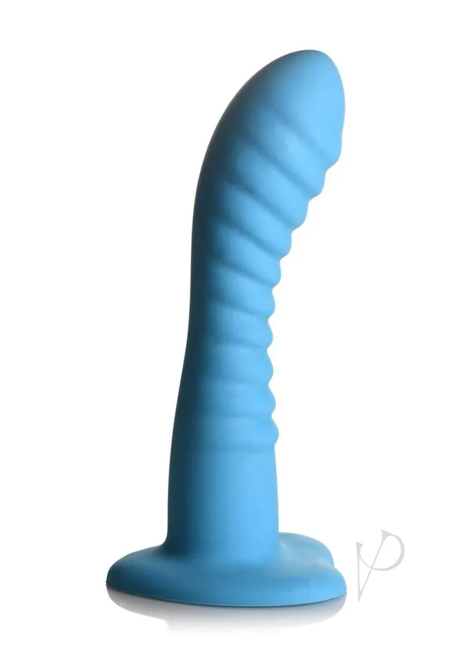 Dildos Simply Sweet Simply Sweet Ribbed Silicone Dildo Blue