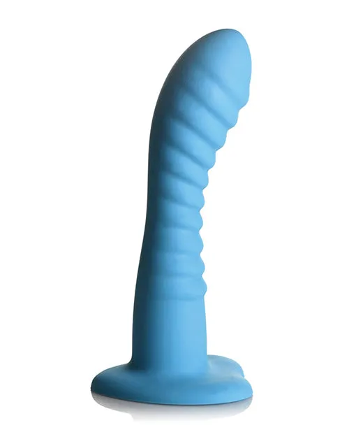 Dildos Simply Sweet Simply Sweet Ribbed Silicone Dildo Blue