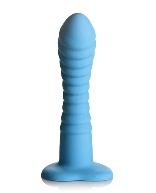 Dildos Simply Sweet Simply Sweet Ribbed Silicone Dildo Blue