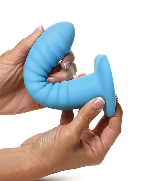 Dildos Simply Sweet Simply Sweet Ribbed Silicone Dildo Blue