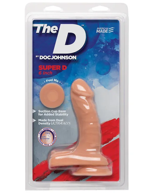 Dildos The D The D Super D Ultraskyn Dildo with Balls 6in Vanilla Dildos The D The D Super D Ultraskyn Dildo with Balls 6in Vanilla