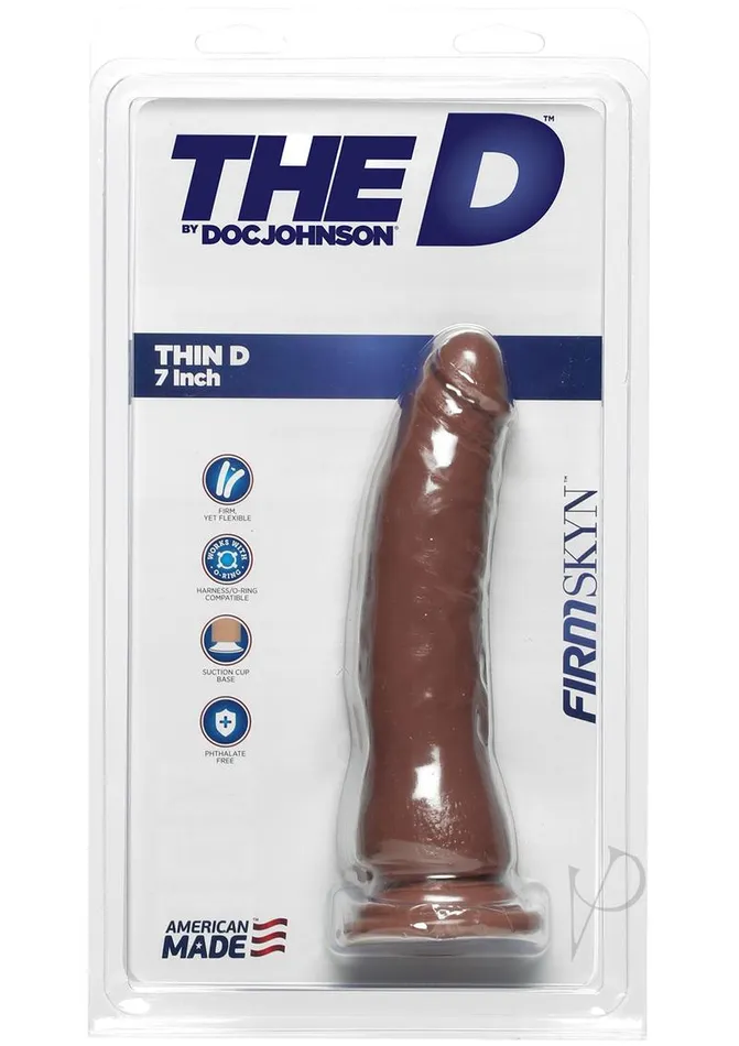 Dildos The D Thin D Firmskyn Dildo 7in Caramel The D