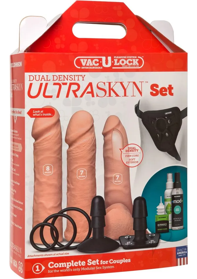 Dildos Vac U Lock VacULock Dual Density ULTRASKYN Set Vanilla