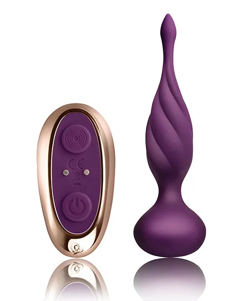 Discover Rechargeable Silicone Anal Vibrator with Remote Control PurpleRose Gold Rocks Off Female Sex Toys
