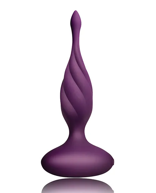 Discover Rechargeable Silicone Anal Vibrator with Remote Control PurpleRose Gold Rocks Off Female Sex Toys