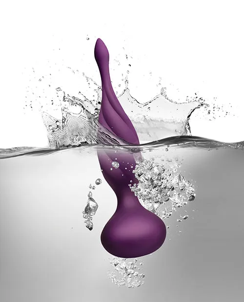 Discover Rechargeable Silicone Anal Vibrator with Remote Control PurpleRose Gold Rocks Off Female Sex Toys