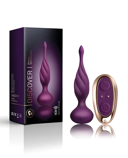 Discover Rechargeable Silicone Anal Vibrator with Remote Control PurpleRose Gold Rocks Off Female Sex Toys