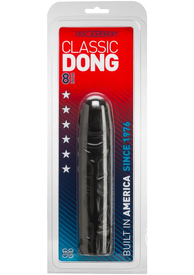 Doc Johnson Classic Dildo 8in Black Dildos