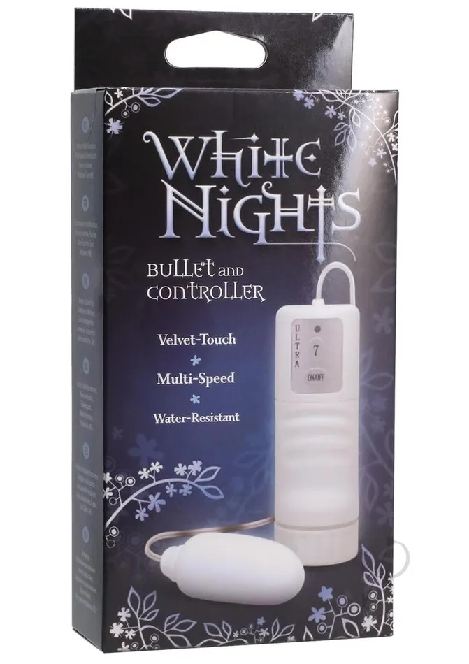Doc Johnson Female Sex Toys White Nights Bullet and Wired Remote Control White Doc Johnson Female Sex Toys White Nights Bullet and Wired Remote Control White
