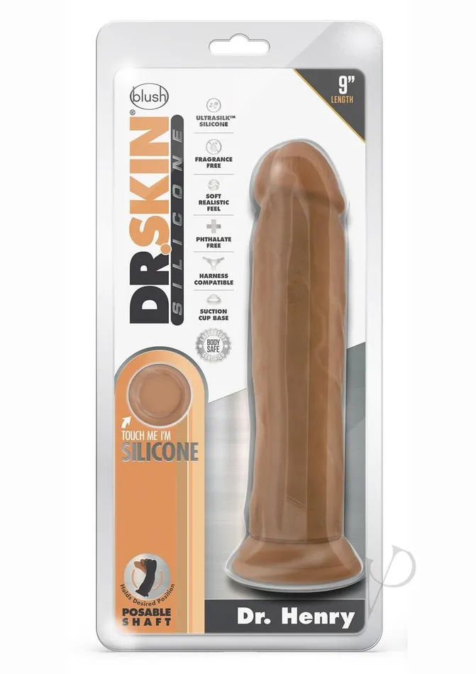 Dr Skin Dr Skin Platinum Collection Silicone Dr Henry Dildo with Suction Cup 9in Caramel Female Sex Toys Dr Skin Dr Skin Platinum Collection Silicone Dr Henry Dildo with Suction Cup 9in Caramel Female Sex Toys