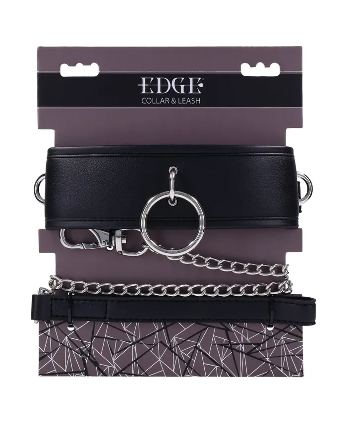 Edge Anal Edge Collar and Leash Black