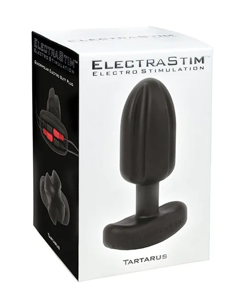 ElectraStim Silicone Noir Tartarus Butt Plug Black Electra Stim Anal