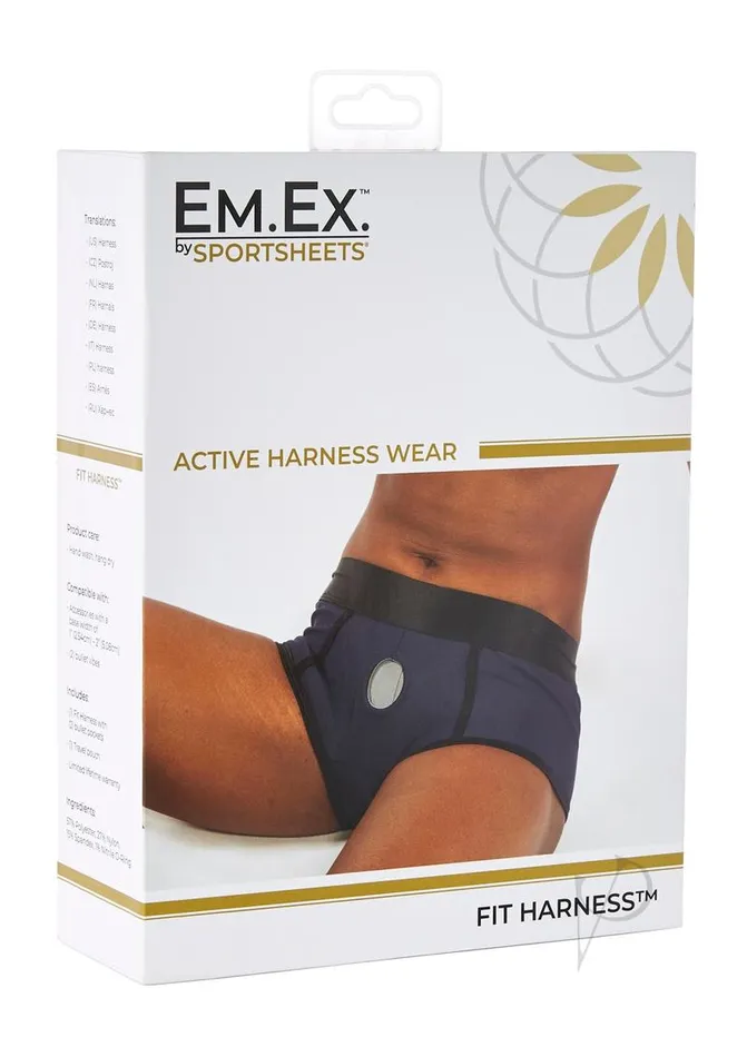 EM EX Active Harness Wear Fit Harness Boy Shorts Small Blue EmEx Female Sex Toys EM EX Active Harness Wear Fit Harness Boy Shorts Small Blue EmEx Female Sex Toys
