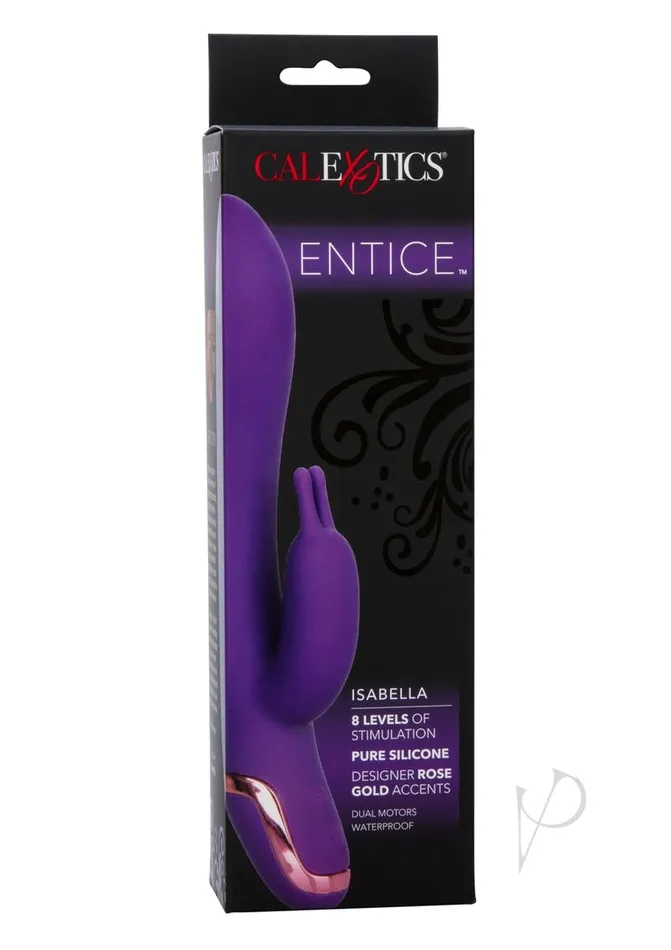 Entice Isabella Silicone Rabbit Vibrator Purple Entice Vibrators