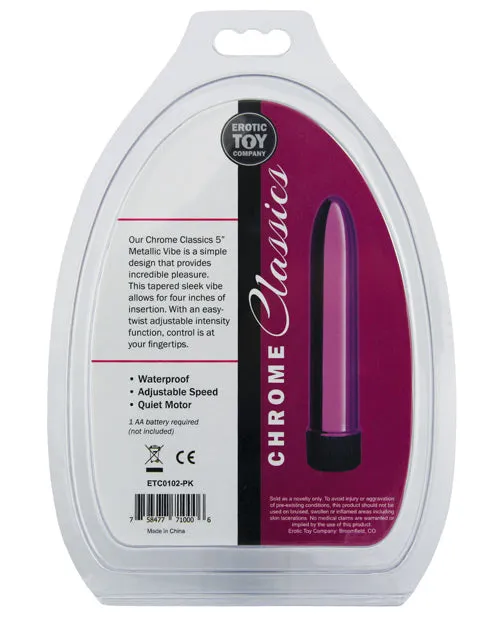 Erotic Toy Company Vibrators Erotic Toy Company Chrome Classics 5 Vibe Pink Erotic Toy Company Vibrators Erotic Toy Company Chrome Classics 5 Vibe Pink