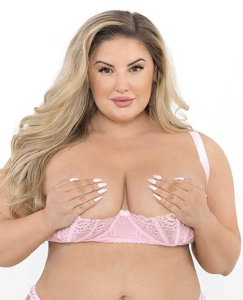 Escante Vibrators Lace Bra wUnderwire Boning Cups Pink 42 Escante Vibrators Lace Bra wUnderwire Boning Cups Pink 42