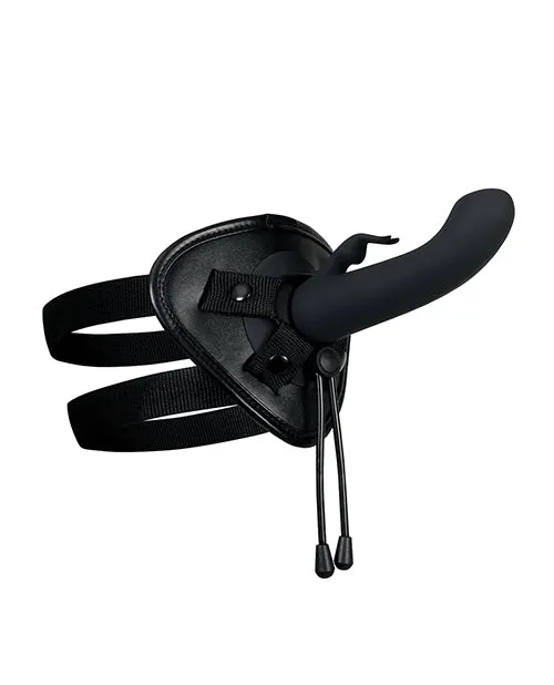 Evolved Female Sex Toys Heavenly Harness Kit Rechargeable Silicone Vibrator with Remote Control Black