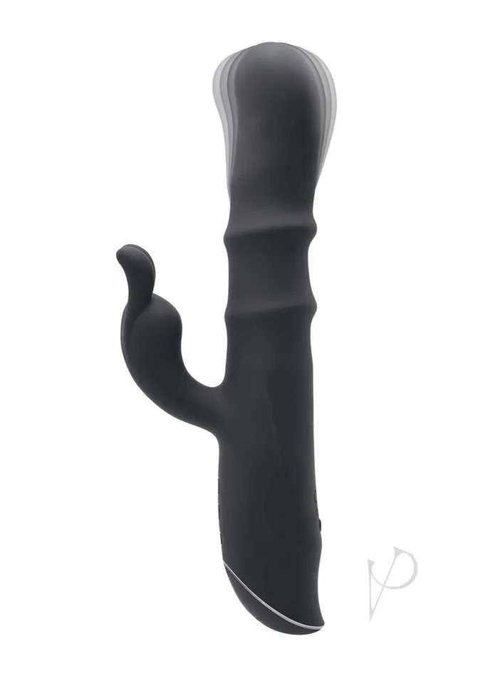 Evolved Female Sex Toys Ringmaster Rechargeable Silicone Rabbit Vibrator Black
