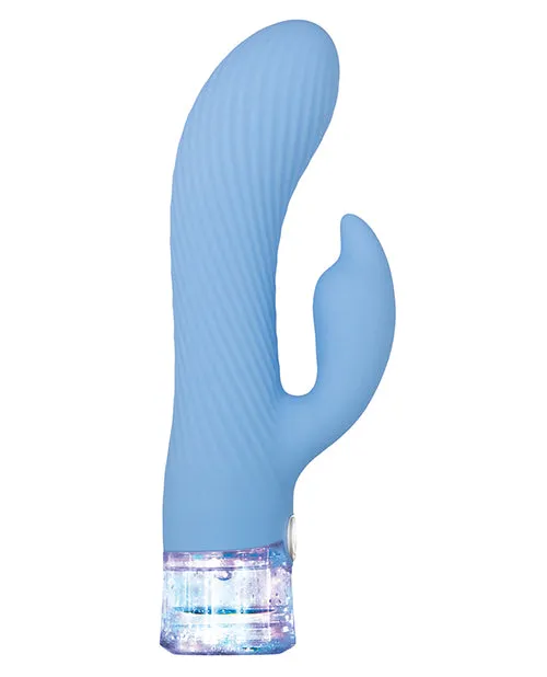 Evolved Glitteriffic Rechargeable Silicone LightUp Rabbit Vibrator Aqua Female Sex Toys