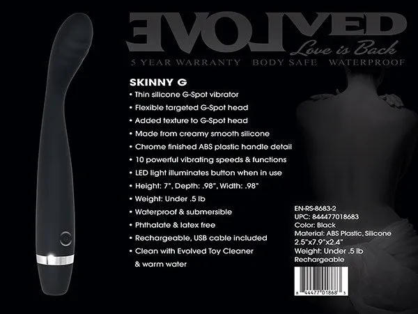 Evolved Vibrators Evolved Skinny G Luxury Black Vibrator