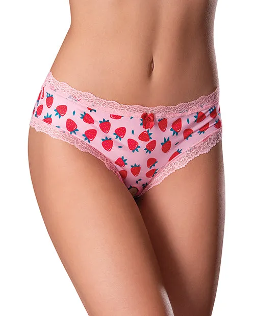 Exposed Vibrators Sweet Treats Crotchless Boy Short wWicked Sensual Care Strawberry Lube Pink LXL Exposed Vibrators Sweet Treats Crotchless Boy Short wWicked Sensual Care Strawberry Lube Pink LXL