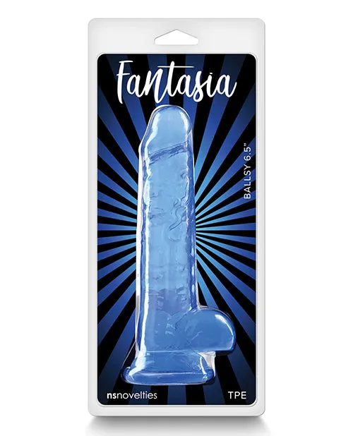 Fantasia Dildos Fantasia Ballsy Dildo 65in Blue Fantasia Dildos Fantasia Ballsy Dildo 65in Blue